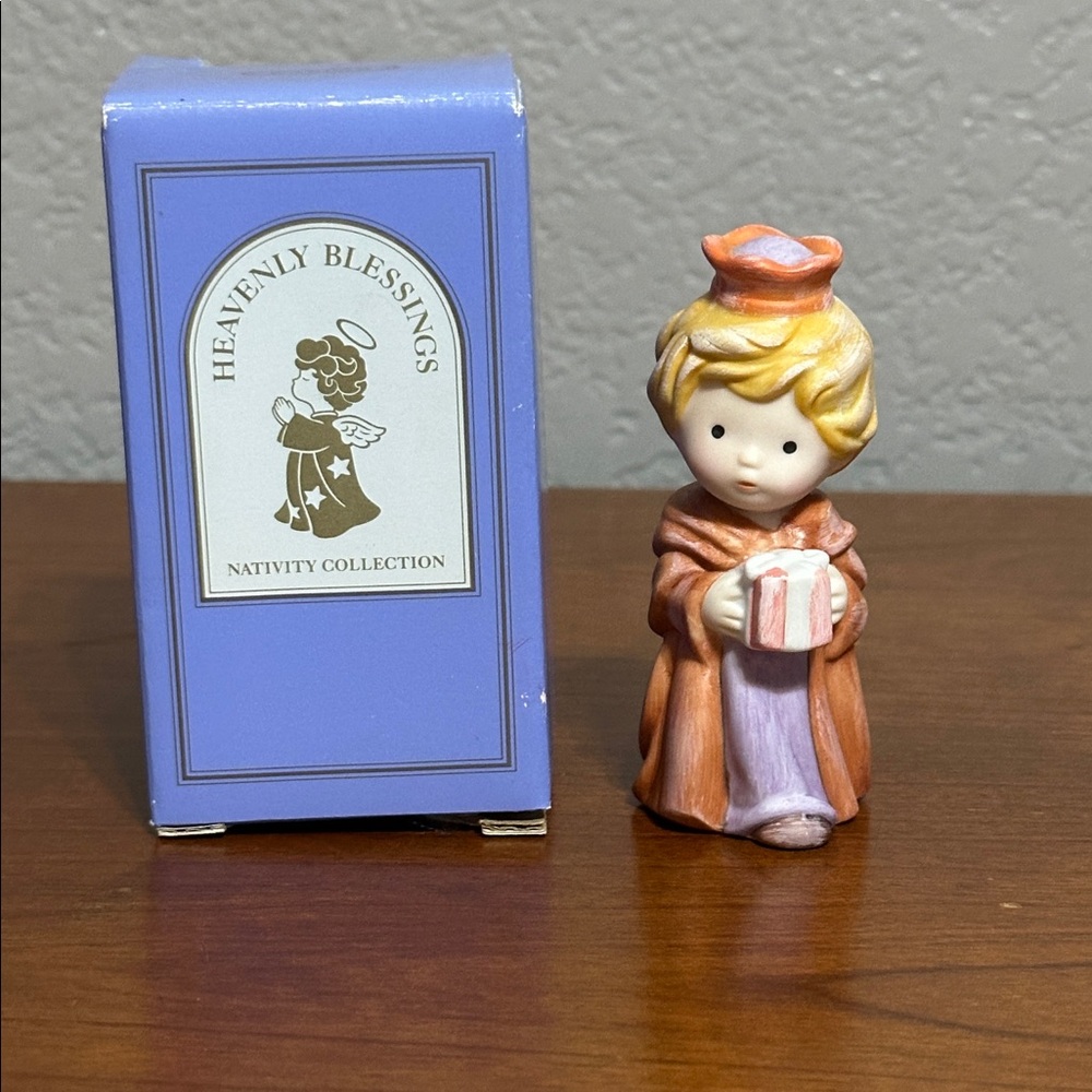 1986 Vintage AVON Nativity Collection Heavenly Blessings Kaspar Wiseman With Box
